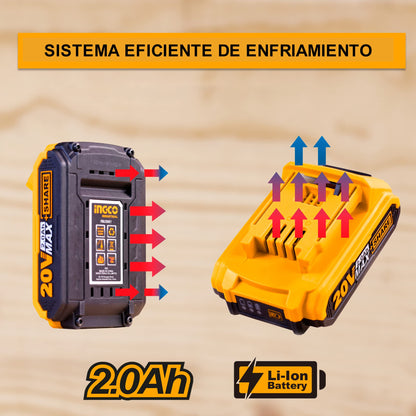Ingco Battery 20 V 2 Ah Li-Ion for Tools FBLI20011