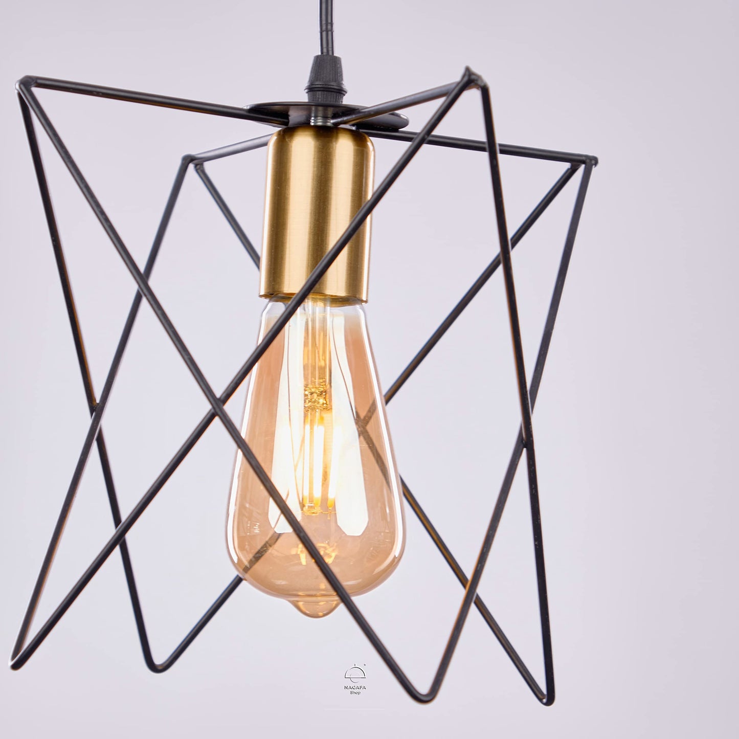 Nagafa Shop Chandelier black modern star roof pendant r1051