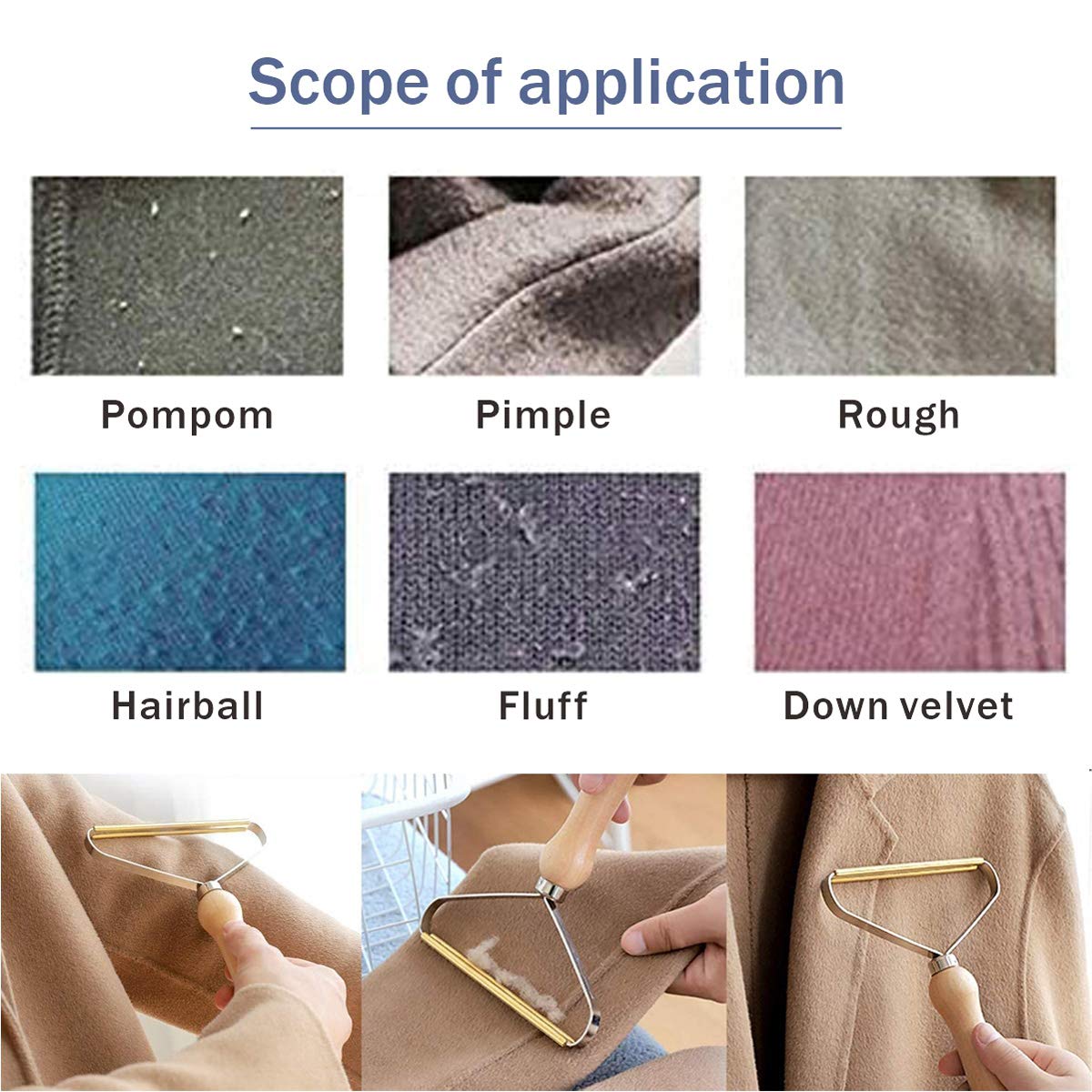 2PCS Lint Roller, Portable Lint Remover Clothes Fuzz Shaver, Lint Cleaner Pro Reusable Fabric Shaver for Carpet Sweater Woven Coat Pet Hair