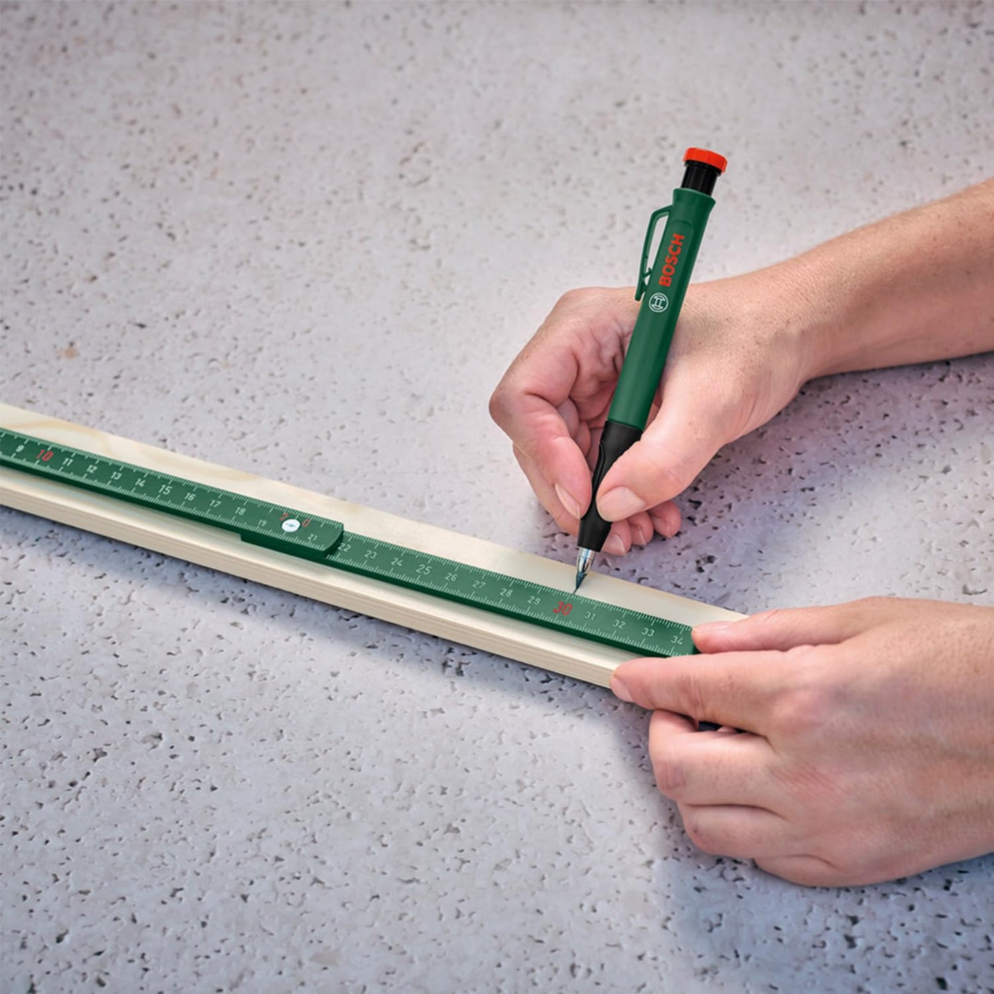 Bosch Graphite Leads HB 6-Piece (Accessories for Deep Hole Marker Pencil; HB; 2.8mm; Storage Case)