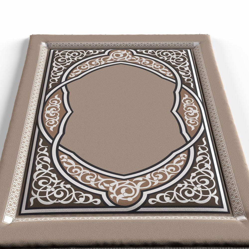 Sojoud Padded Prayer Mat Soft Premium Velvet Face - Luxurious And Comfortable Prayer Rug With Elegant Design - Thickness Foam For An Ultimate Comfort Experience