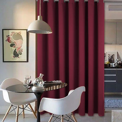 INtex CURTAINS HOUSE Blackout Curtains - Soft Peachy Texture Thermal Insulating Curtains-Silver Steel Grommets Blackout For Living Rooms And Bedrooms - Single Panel 135W X 230L CM Black