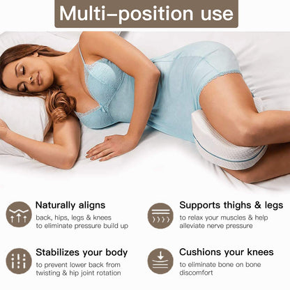 Leg Pillow Soft Memory Foam Cushion for Legs Help Correct Position to Sleep Against Back Pain and Postural Problems