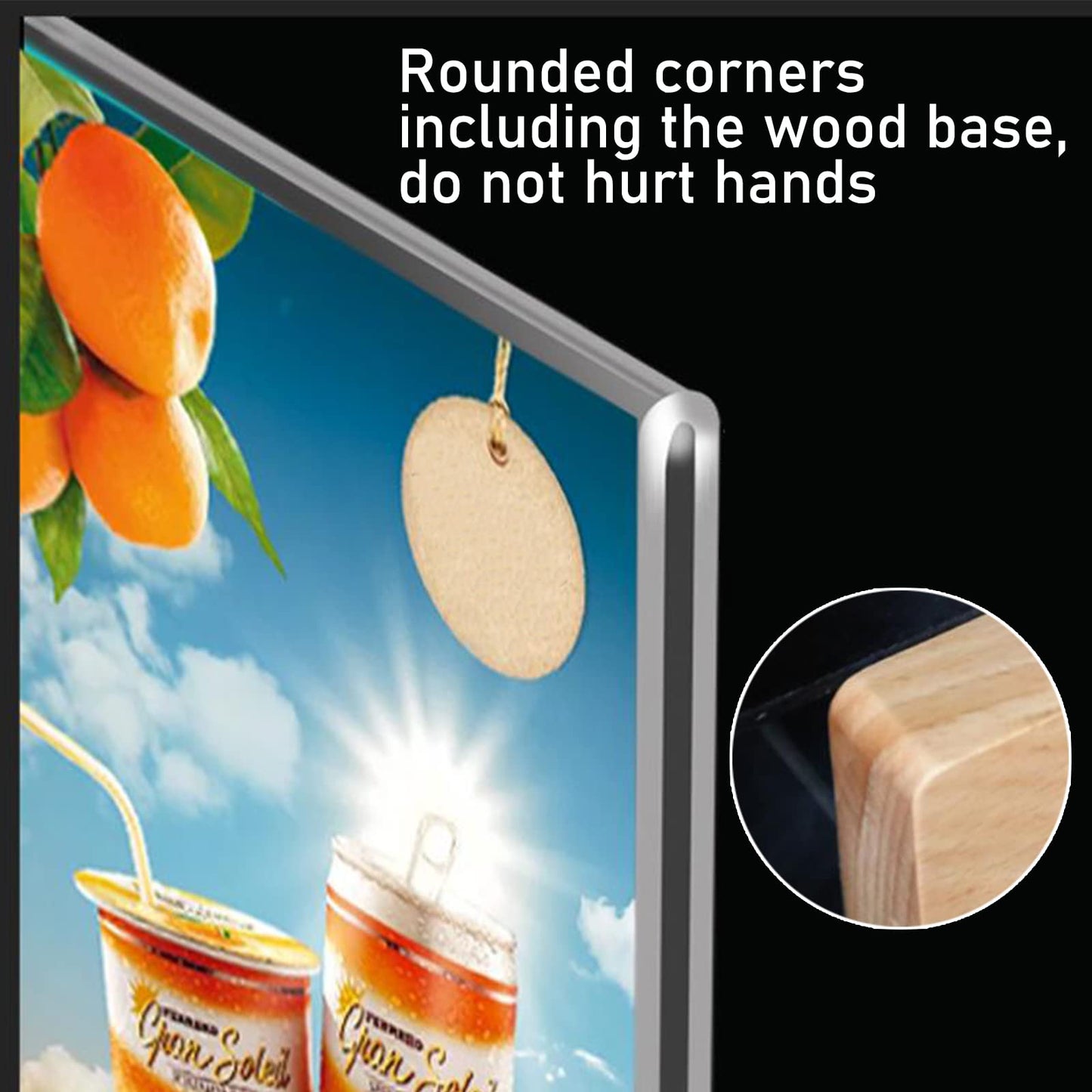 Acrylic Sign Holder, A4 Size Clear Slanted Display Stand for Menus and Notices, Ideal for Restaurant Counters, Tables, Cafés and Food Stalls, Easy to Read and Change, Clear