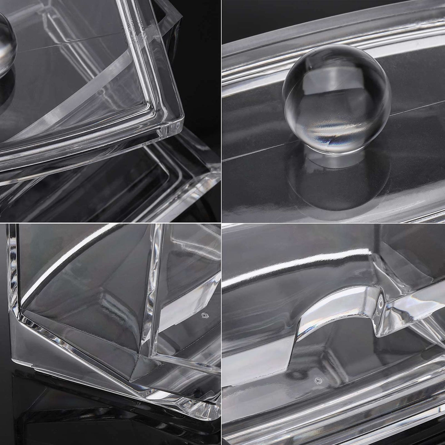 GTVGJH 1 Pcs Cotton Swab Pads Holder, Qtip Cotton Buds Ball Dispenser, Bathroom Containers Canister Organizer