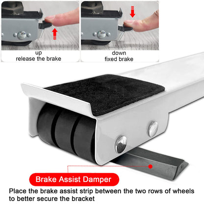 Washing machine standing movable, adjustable refrigerator base furniture, with lock fixed, non-slip, base with 24 wheels, suitable for the floor of tumble dryers, washing machine, refrigerator etc