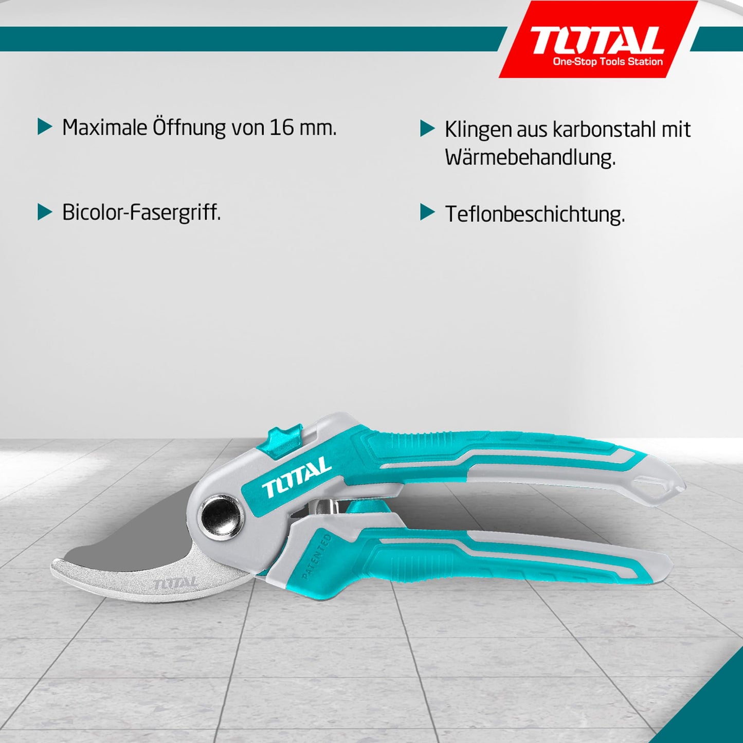 Total THT0601 Bypass Pattern Pruning Shear - 220mm