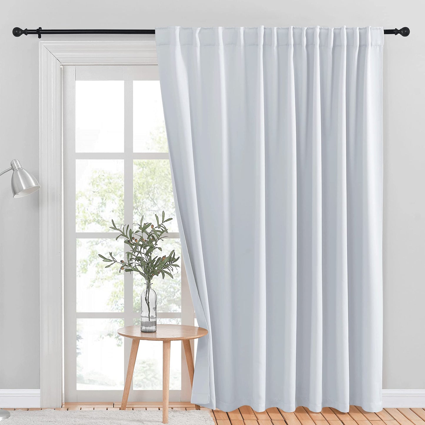 INtex CURTAINS HOUSE Blackout Blinds for Sliding Doors – Thermal Insulated Wide Curtains, Room Darkening, Blind Glass Doors, Two Hanging Options, Modern Design - Cappuccino 150 W x 230 L
