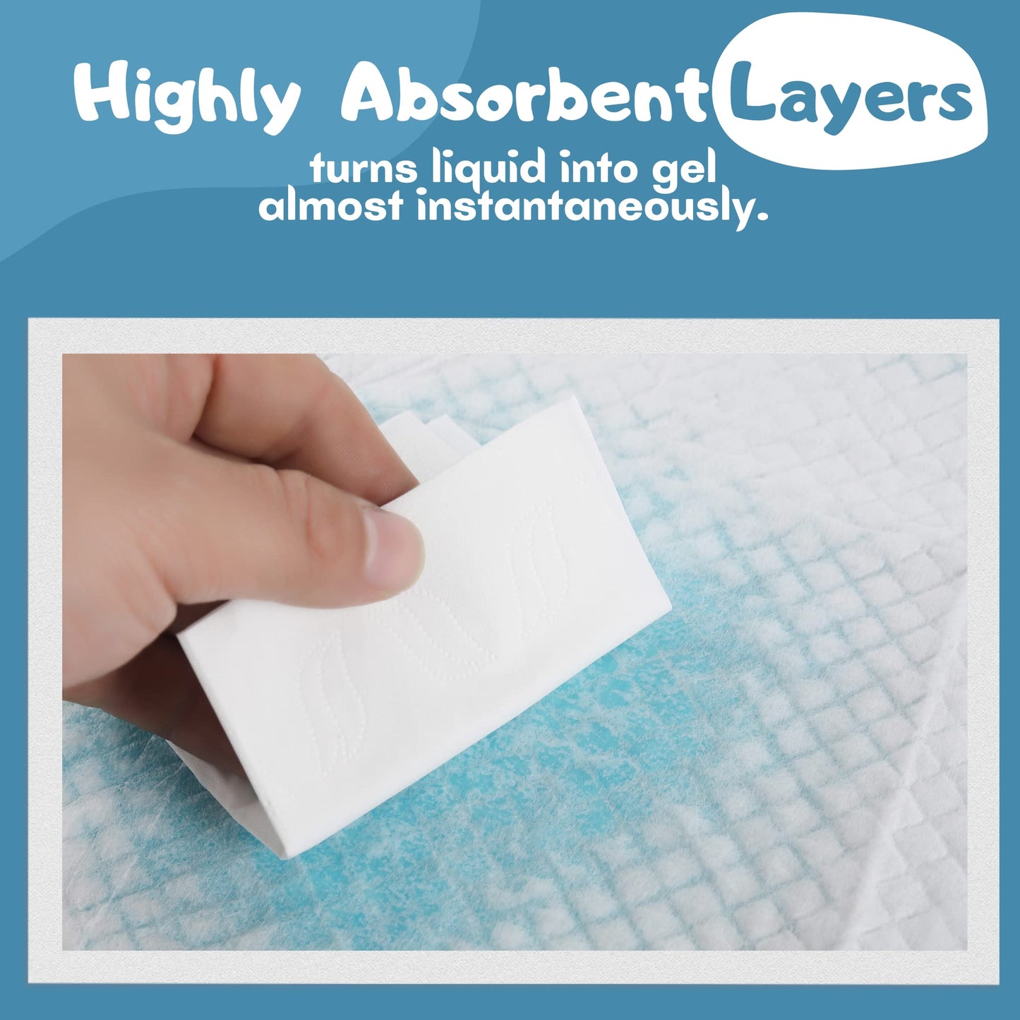 Extra Large Pet Training Pads, 50-Pack Disposable Leak-Resistant Mats, 60 x 90 cm Surface Protection for Dogs, Cats, and Small Pets