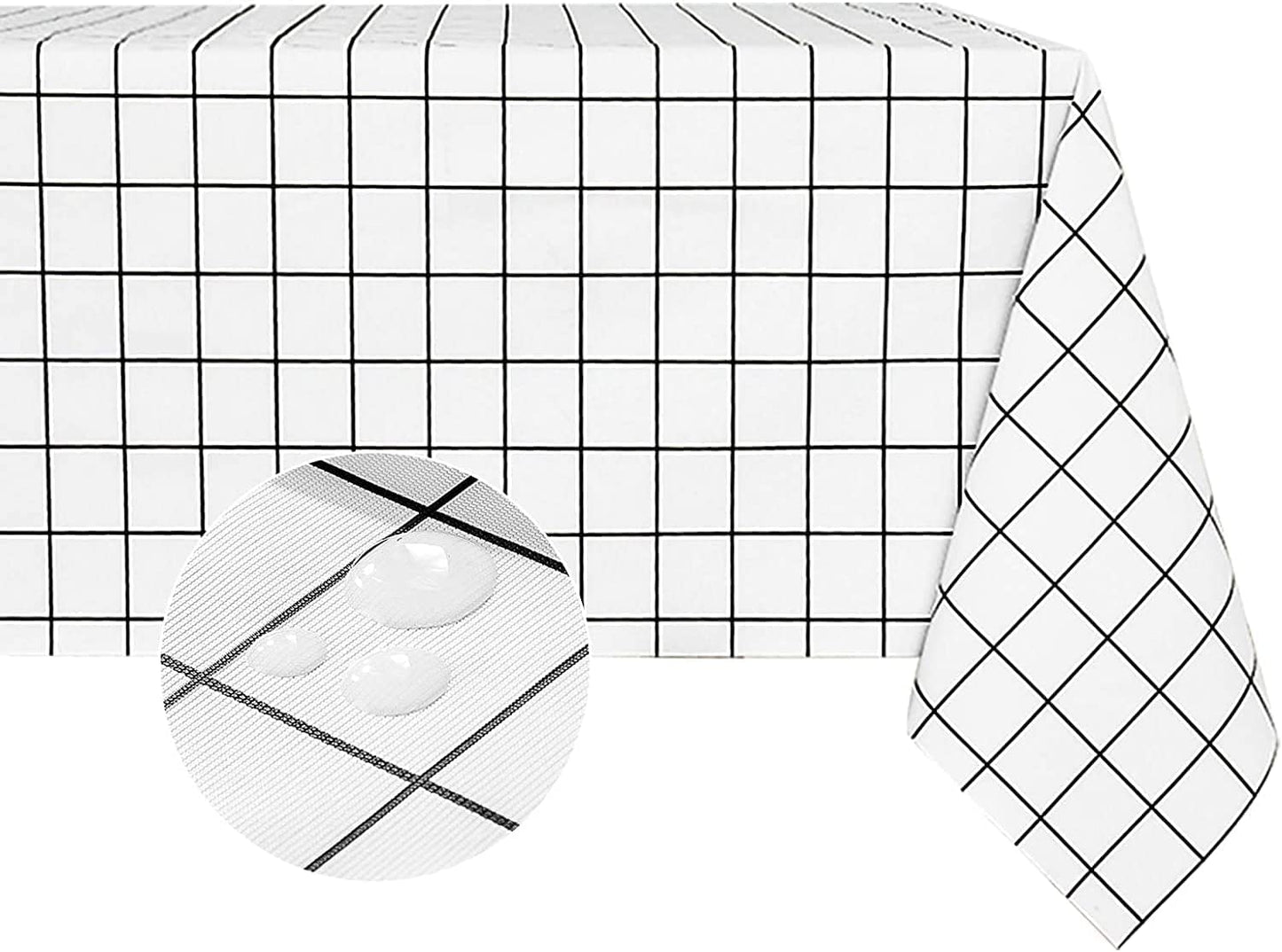 Year Waterproof PVC Rectangle Tablecloth - 54 x 72 inches (light green)