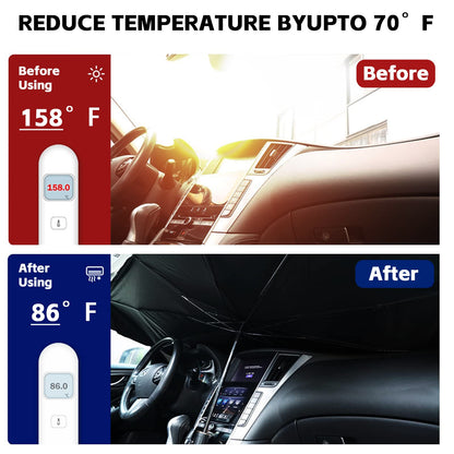 STELSIPLIY Car Windshield Sun Shade UV Rays and Heat Sun Visor Protector Foldable Reflector Windshields Umbrella