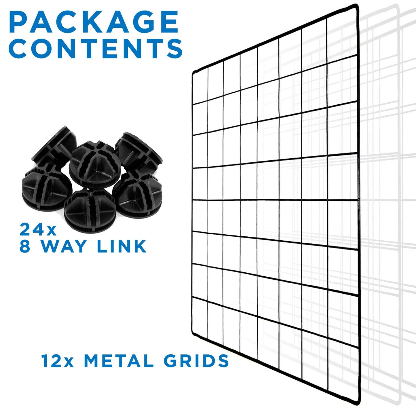 Work-It! Pet Playpen, Foldable Metal Exercise Pen | Small Animal Cage Indoor/Outdoor Metal Wire Fence for Rabbits, Guinea Pigs, Small Animals | Portable Kennel Crate Fence with Configurable 12 Panels