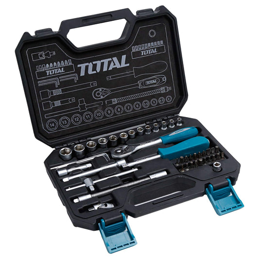 Total Tools Socket Set -1 in ‚ 45 Pieces