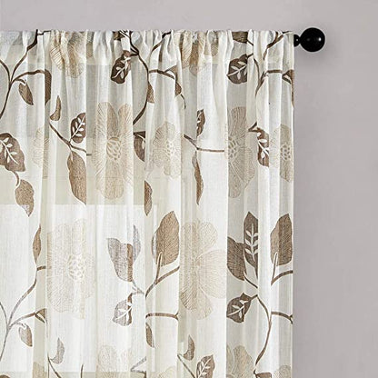 Linen Semi Transparent Curtain - Silver Normal Tape