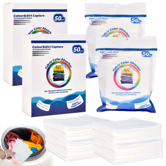CONLI Color Catchers for Laundry, 200 Color Grabber Laundry Sheets Essential for Home Use Color Catcher Maintains Original Color of Clothing, Suitable for Apartment School Travel