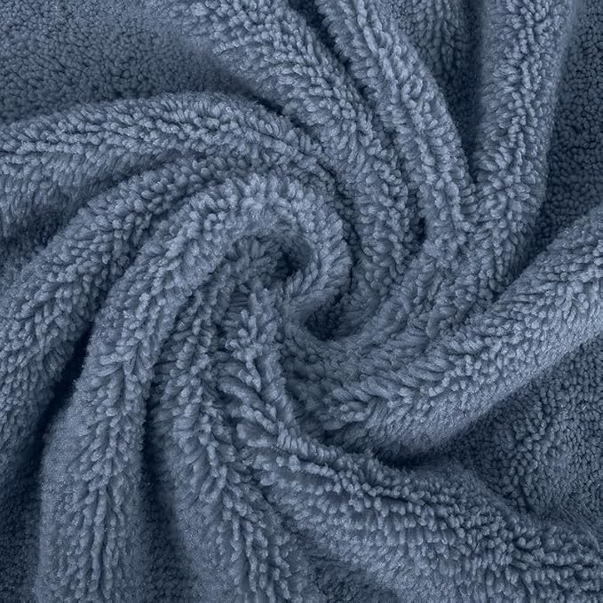 4-Piece Towel Set, 100% Cotton – Includes 1 Bath Towel 140 cm x 70 cm, 1 Hand Towel 100 cm x 50 cm, 2 Washcloths 30 cm x 30 cm, Quick Dry, Super Soft, Highly Absorbent, No Fade, Grey