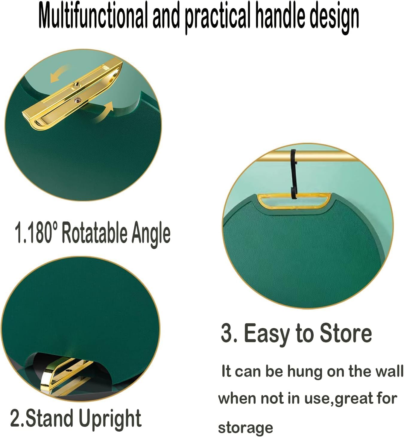 Round Shape Cutting Board, Chopping Board, Heavy Duty Non-Slip, Double Side,for Kitchen Home Meat Vegetable Fruit Cheese