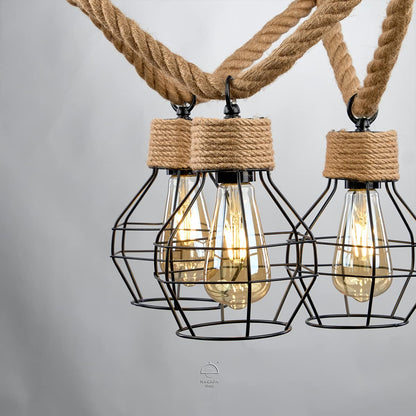 Nagafa Shop Flower black rope pendant light,