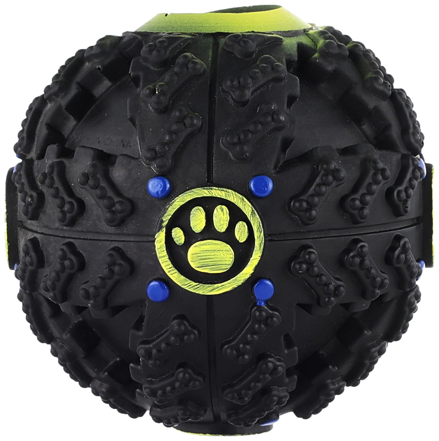 Funny food dispenser training chew toy with squeaker sound for pets