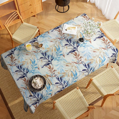 INtex Home Tablecloth, Linen Velvet Fabric, Soft Comfortable Material for Living Rooms Kitchens Bedrooms and Special Occasions, Elegant Table Cover - 130 x 200 cm - 1 Pc - Café x Warm Orange