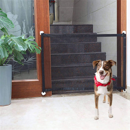 Mesh Pet Gate, Portable Retractable Baby Gate, Dog/Puppy Gate, Safety Fence for Dogs/Cat/Bady/Kids, Indoor Outdoor Can Install Anywhere 100 x 70 CM