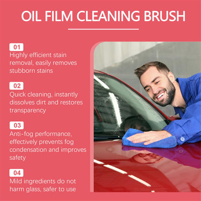 OMIRA (3PCS) Automotive Oil Film Cleaning Brush,Car Window Cleaner, Glass Cleaning Board,Glass Coating for Windshield,Fog Cleaning Glass Brush, Improve Clarity and Visibility