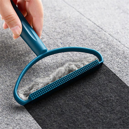 Land cast portable lint remover manual clothes cleaning fuzz shaver pet fur hair lint remover carpet rake for fluff manual epilator fabric pilling lint remover (blue)