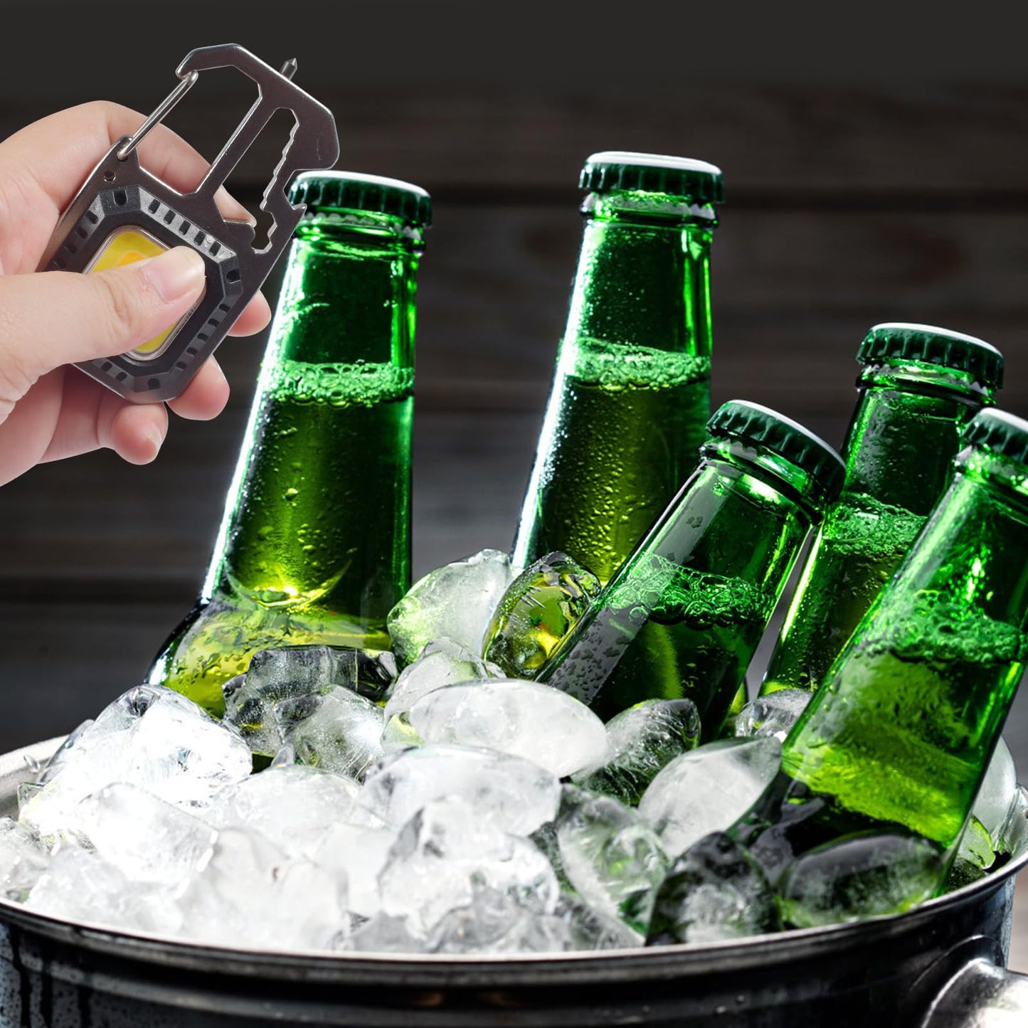 2 x Mini Portable Work Light 800 Lumens Keychain Rechargeable Flashlight, 7 Lighting Modes COB Small Keychains Flashlights Mini COB LED Work Light [Energy Class A++ ++]