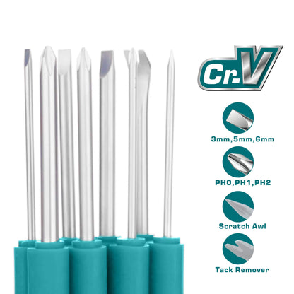 Total by INECO 9-Piece Screwdriver Set with Interchangeable Blades