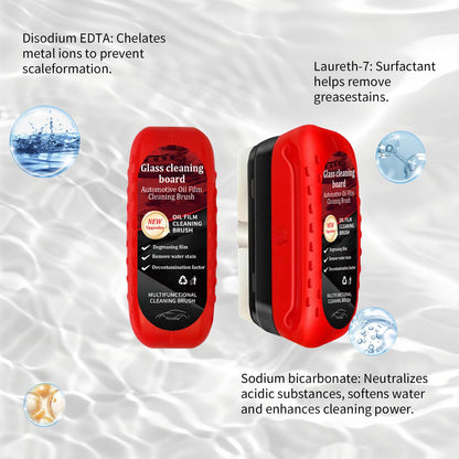 OMIRA (3PCS) Automotive Oil Film Cleaning Brush,Car Window Cleaner, Glass Cleaning Board,Glass Coating for Windshield,Fog Cleaning Glass Brush, Improve Clarity and Visibility