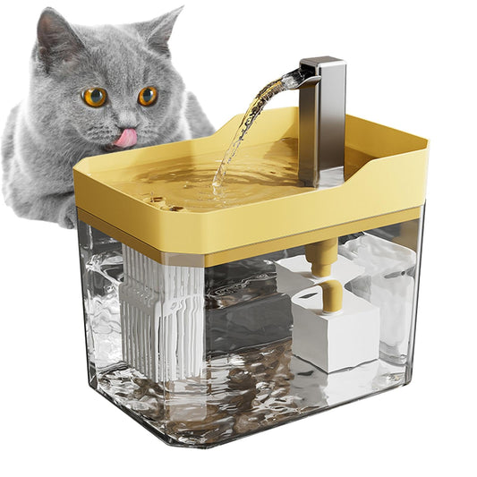 HASTHIP Silent Automatic Water Fountain for Cats and Dogs with Filter and Electric Circulation System BPA Free Easy to Clean Safe Dispenser for Pets Home and Outdoor