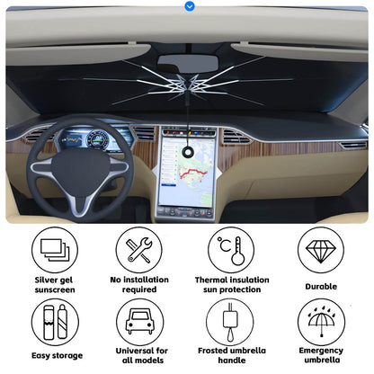 STELSIPLIY Car Windshield Sun Shade UV Rays and Heat Sun Visor Protector Foldable Reflector Windshields Umbrella