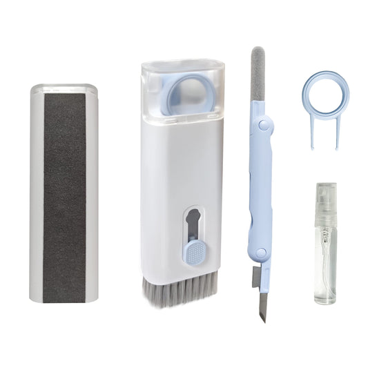 CX&LL 7-in-1 Cleaning Brush Set - Universal Keyboard Cleaner, Multifunctional Cleaning Kit for Smartphone, Airpods, Laptop, Camera - Blue
