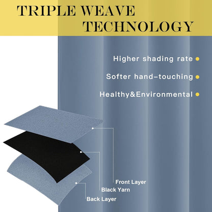 INtex CURTAINS HOUSE Blackout Curtains - Soft Peachy Texture Thermal Insulating Curtains-Silver Steel Grommets Blackout For Living Rooms And Bedrooms - Single Panel 135W X 230L CM Black