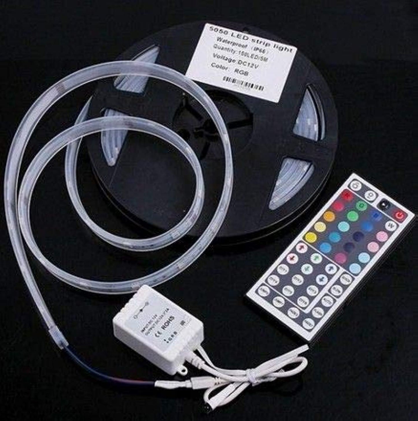 Waterproof 5050 5M 150 SMD RGB LED Remote Controller Strip Light (H4704)