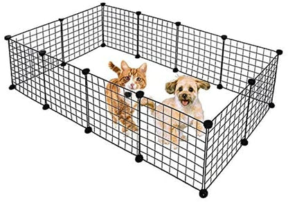 Metal Pet Playpen Dog Pets Fence Exercise Cage Wire Storage Cubes Organizer Indoor Outdoor Animal Yard Fence