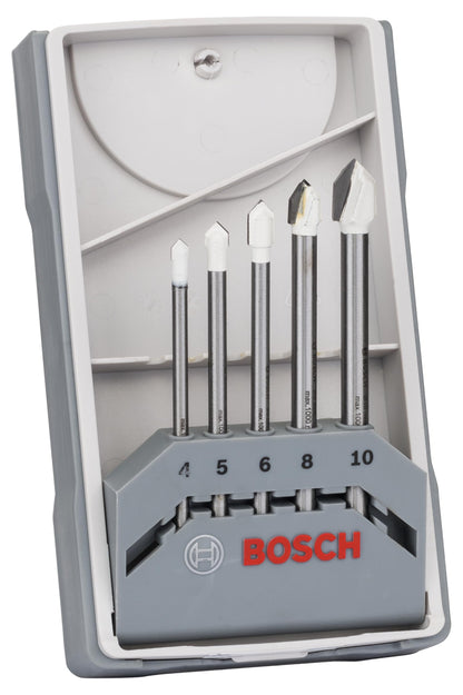 Bosch Set Forstner Bits Tiles CYL-9 Ceramic، 5 Pieces 4,0; 5,0; 6,0; 8,0; 10,0 mm