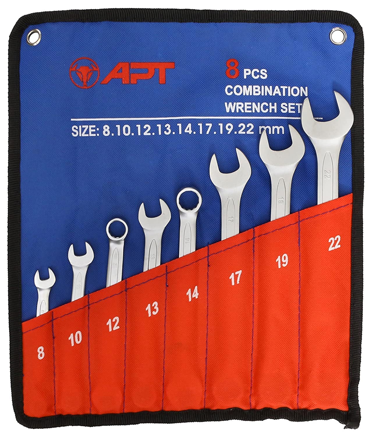 APT Combination Wrenches Set (Silver)- 8 Pieces