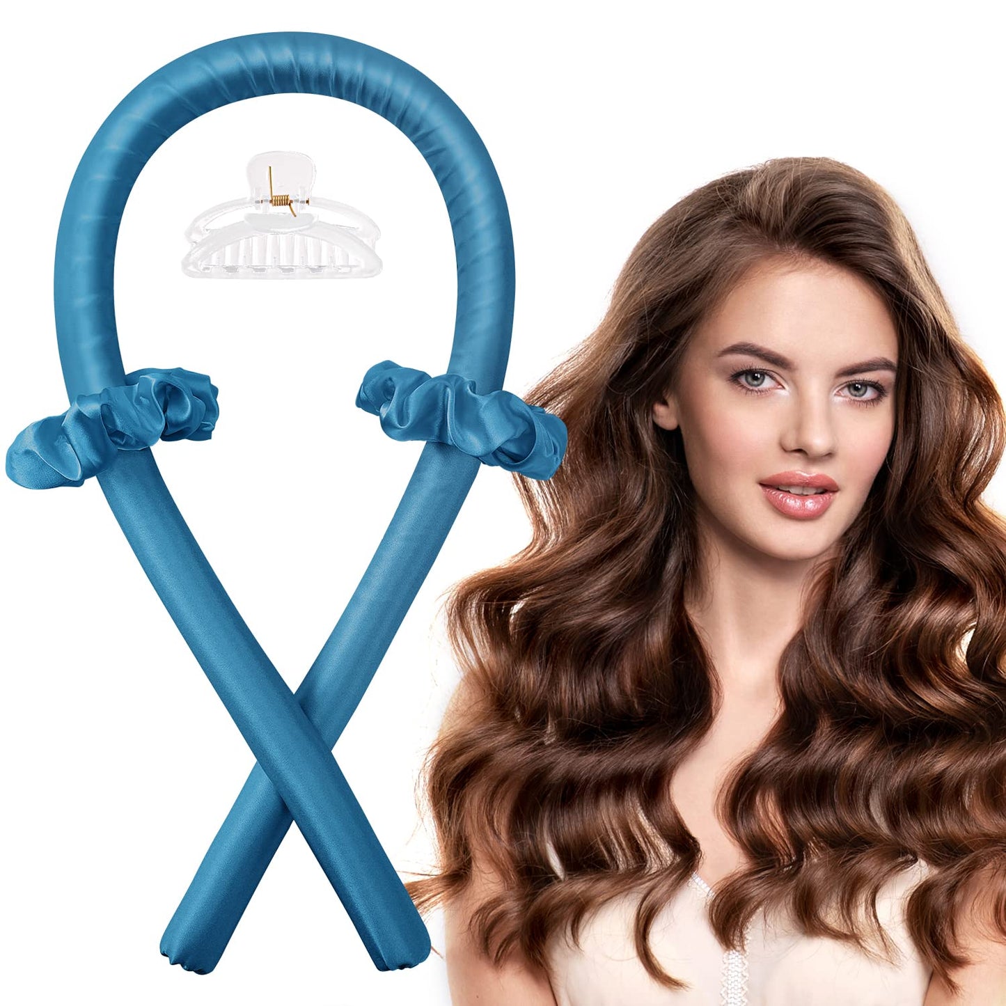 Yeelen Heatless Curling Rod Headband for Long Hair, No Heat Hair Curler Rollers Set can Sleep in Overnight, Satin Curl Ribbon Hair Wrap with Scrunchie and Hair Clips Gets Natural Waves