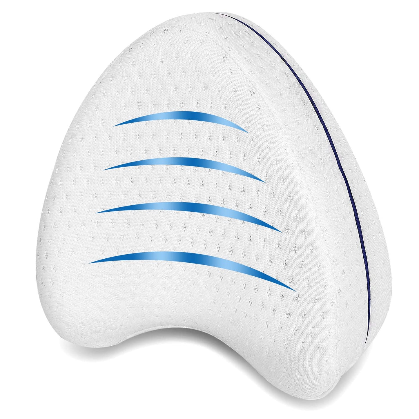 وسادة ركبة لمن ينامون على جانبهم، وسادة ساق تقويمية لتخفيف الألم، تصميم مريح لمحاذاة الورك والعمود الفقري والمفاصل، إسفنج ميموري فوم، غطاء قابل للغسل وجيد التهوية، مثالية لنوم مريح