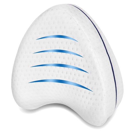 وسادة ركبة لمن ينامون على جانبهم، وسادة ساق تقويمية لتخفيف الألم، تصميم مريح لمحاذاة الورك والعمود الفقري والمفاصل، إسفنج ميموري فوم، غطاء قابل للغسل وجيد التهوية، مثالية لنوم مريح