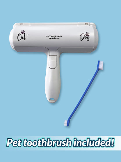 Reusable pet hair removing roller