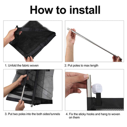 43.3" x 30.9" Dog gate,Pet Gate,Baby gate,Magic Gate Portable Folding mesh gate Safe Guard Isolated Gauze Indoor and Outdoor Safety Gate Install Anywhere for Dogs