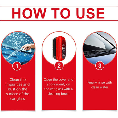 2 Pcs Glass Cleaning Board, Automotive Oil Film Cleaning Brush, Multi Functional and Aesthetically Pleasing Automotive Oil Film Cleaning Brush, for Home and Work Use