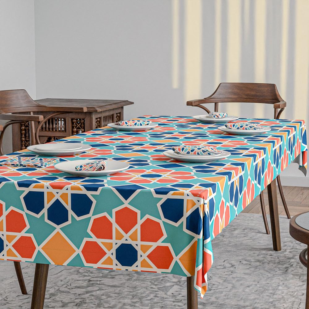 Satin Tablecloth and Napkins Set, High-Quality Satin, 1 Tablecloth and 6 Napkins, Smooth and Silky, Perfect for Dining Tables and Events