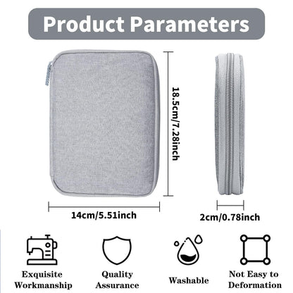Gelasgo Cable Organizer Bag,Large Capacity Electronics Accessories Travel Storage Pouch for USB, SD Card, Headset Wire, Game Cards, PC Charger, Headset Wire,Adapter, External Hard Drive