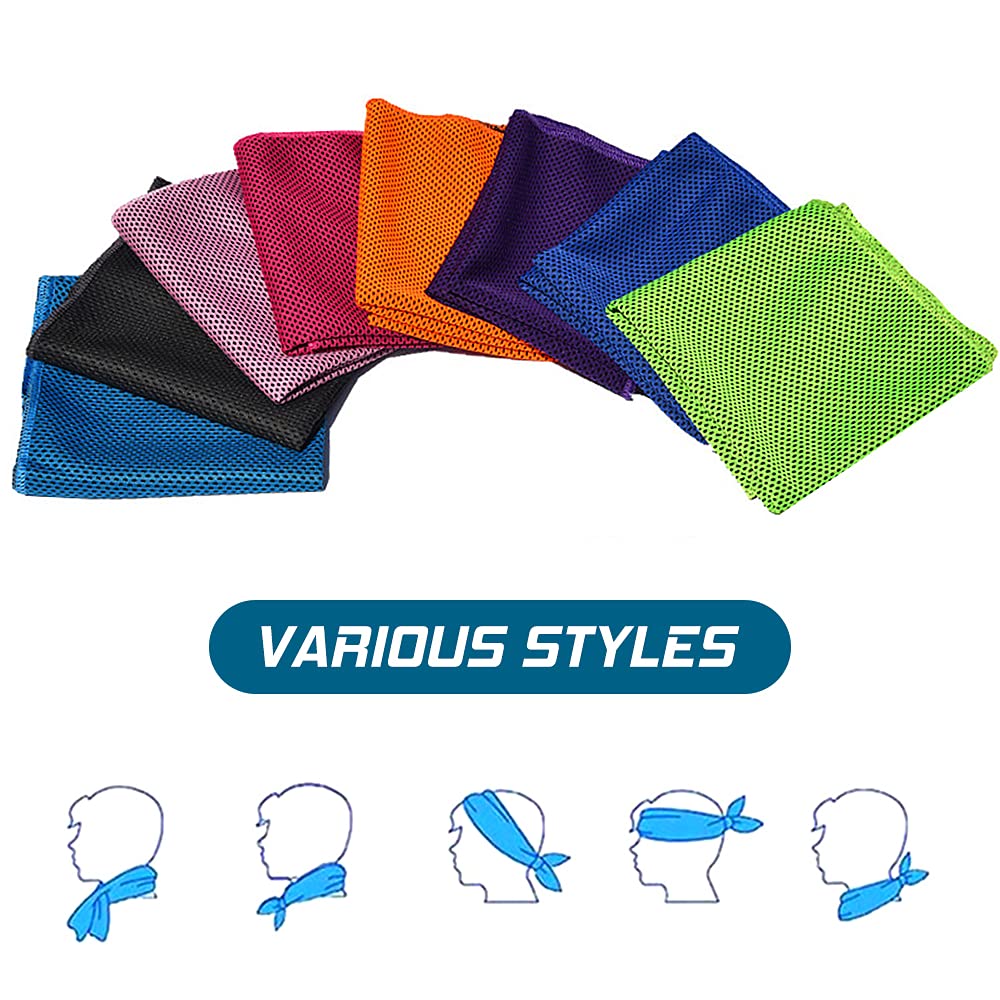 DURAGS 2 Pack Cooling Towel Soft Breathable Travel Ice Towel for Gym Fitness Workout Yoga Sport Running Camping Hiking
