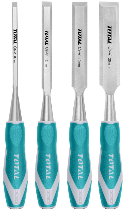 Total Tools 4 Pieces Wood Chisel Set Tht41k0401