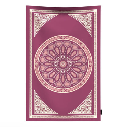 Al-Qubba Portable Prayer Mat, a Waterproof and Lightweight Travel Rug, Compact and Foldable to Pocket Size, Purple, a perfect Janamaz for Muslim Prayer (Salah) anytime, anywhere