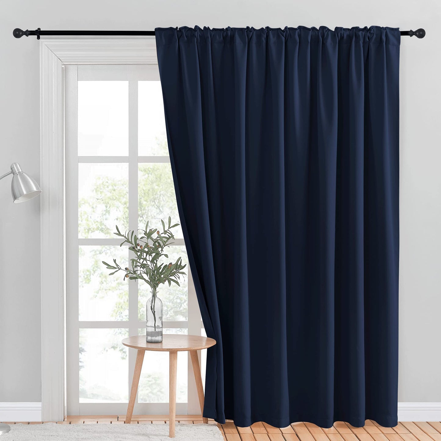 INtex CURTAINS HOUSE Blackout Blinds for Sliding Doors – Thermal Insulated Wide Curtains, Room Darkening, Blind Glass Doors, Two Hanging Options, Modern Design - Cappuccino 150 W x 230 L